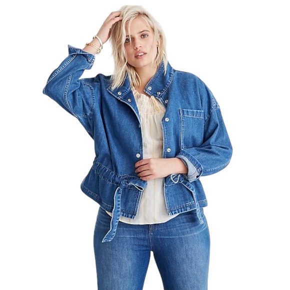 Madewell Denim Southlake Military Jacket Size XXS Casual - Picture 14 of 14